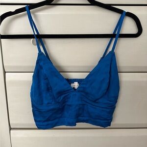 Aerie Blue Crop Top with Adjustable Straps